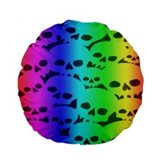 Rainbow Skull Collection Standard 15  Premium Flano Round Cushion  from ArtsNow.com Front