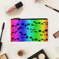 Rainbow Skull Collection Cosmetic Bag (XS) from ArtsNow.com Front