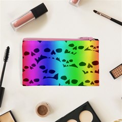 Rainbow Skull Collection Cosmetic Bag (XS) from ArtsNow.com Back