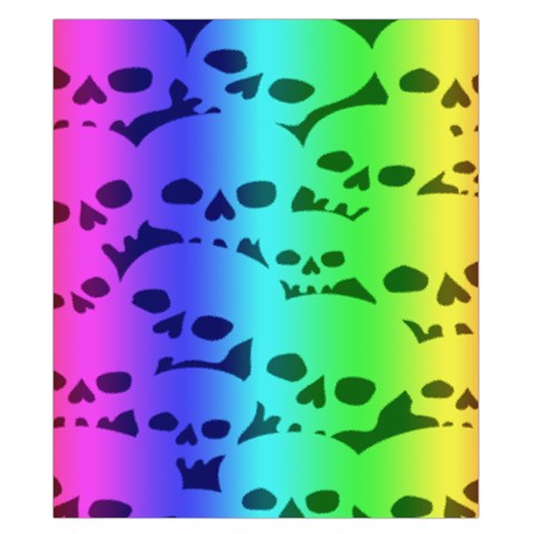 Rainbow Skull Collection Duvet Cover Double Side (California King Size) from ArtsNow.com Back