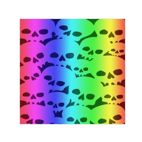 Rainbow Skull Collection Small Satin Scarf (Square) from ArtsNow.com Front