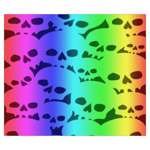 Rainbow Skull Collection Zipper Large Tote Bag from ArtsNow.com Back