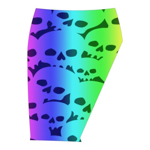 Rainbow Skull Collection Midi Wrap Pencil Skirt from ArtsNow.com  Front Right 