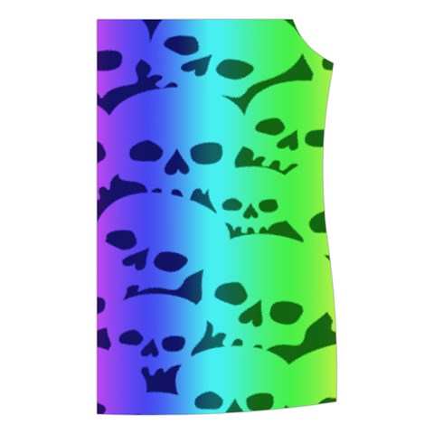 Rainbow Skull Collection Women s Button Up Vest from ArtsNow.com Front Left