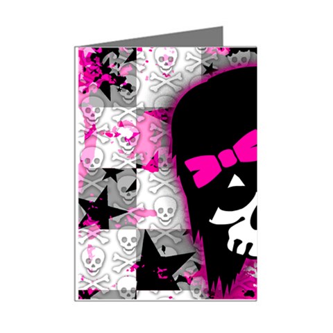 Scene Kid Girl Skull Mini Greeting Cards (Pkg of 8) from ArtsNow.com Right