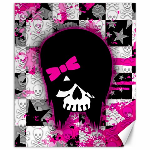 Scene Kid Girl Skull Canvas 8  x 10  from ArtsNow.com 8.15 x9.66  Canvas - 1