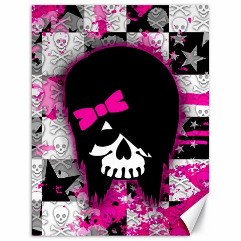 Scene Kid Girl Skull Canvas 18  x 24  from ArtsNow.com 17.8 x23.08  Canvas - 1