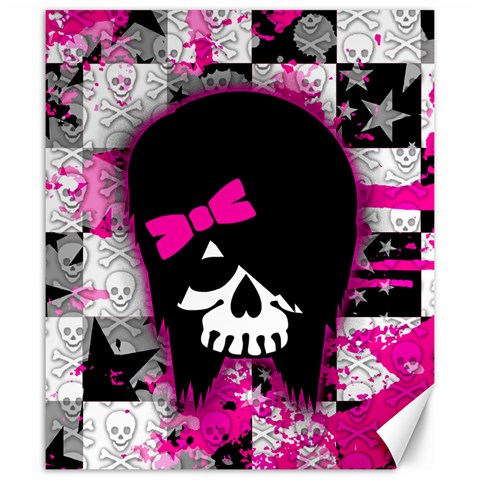 Scene Kid Girl Skull Canvas 20  x 24  from ArtsNow.com 19.57 x23.15  Canvas - 1