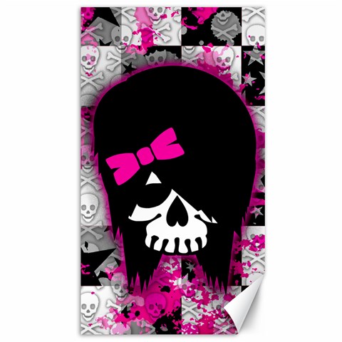 Scene Kid Girl Skull Canvas 40  x 72  from ArtsNow.com 39.28 x69.23  Canvas - 1