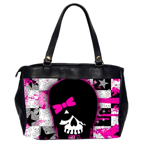 Scene Kid Girl Skull Oversize Office Handbag (2 Sides) from ArtsNow.com Back