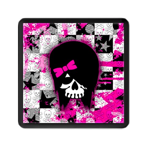 Scene Kid Girl Skull Memory Card Reader (Square) from ArtsNow.com Front