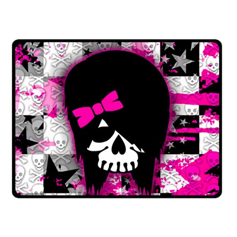 Scene Kid Girl Skull Double Sided Fleece Blanket (Small) from ArtsNow.com 45 x34  Blanket Back