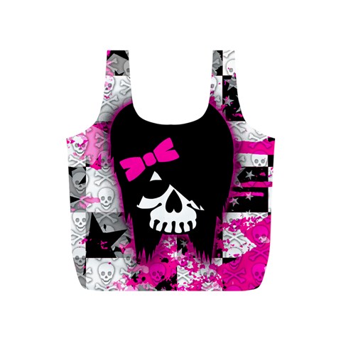 Scene Kid Girl Skull Full Print Recycle Bag (S) from ArtsNow.com Back