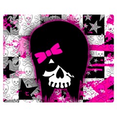 Scene Kid Girl Skull Double Sided Flano Blanket (Medium) from ArtsNow.com 60 x50  Blanket Back