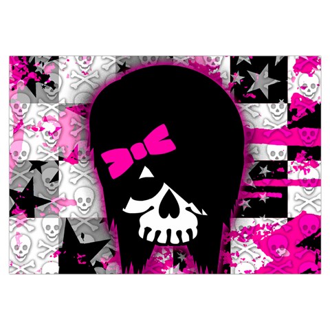 Scene Kid Girl Skull Samsung Galaxy Note 4 Case (White) from ArtsNow.com Front