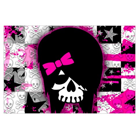 Scene Kid Girl Skull Samsung Galaxy Note 4 Case (Black) from ArtsNow.com Front