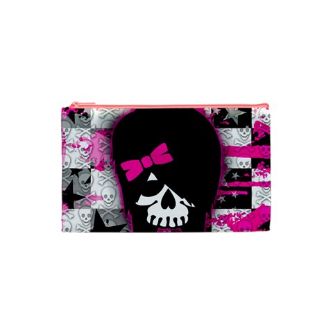 Scene Kid Girl Skull Cosmetic Bag (XS) from ArtsNow.com Front