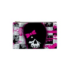 Scene Kid Girl Skull Cosmetic Bag (XS) from ArtsNow.com Front