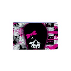 Scene Kid Girl Skull Cosmetic Bag (XS) from ArtsNow.com Front