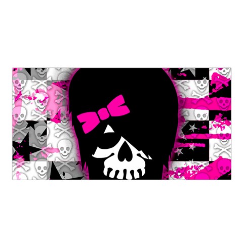 Scene Kid Girl Skull Satin Shawl from ArtsNow.com Front