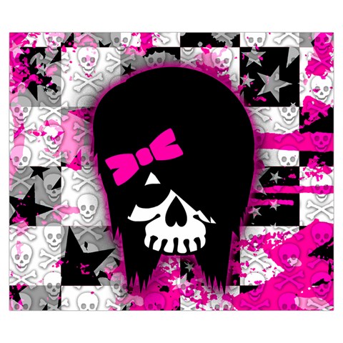 Scene Kid Girl Skull Zipper Large Tote Bag from ArtsNow.com Front