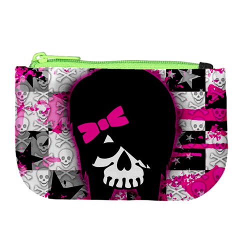 Scene Kid Girl Skull Large Coin Purse from ArtsNow.com Front