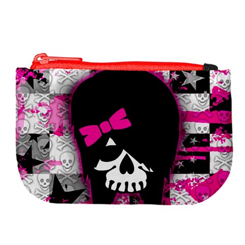 Scene Kid Girl Skull Large Coin Purse from ArtsNow.com Front