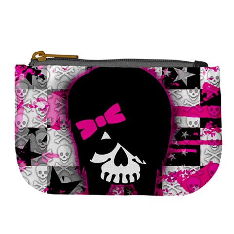 Scene Kid Girl Skull Large Coin Purse from ArtsNow.com Front