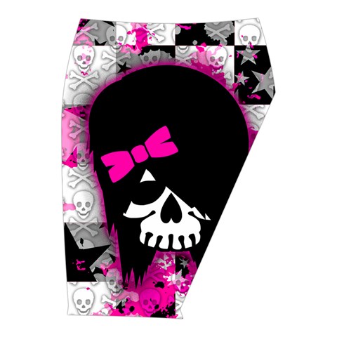 Scene Kid Girl Skull Midi Wrap Pencil Skirt from ArtsNow.com  Front Right 