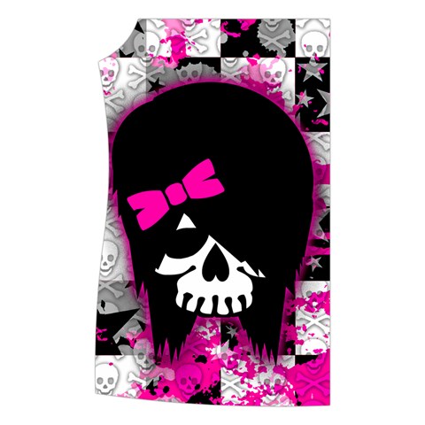 Scene Kid Girl Skull Women s Button Up Vest from ArtsNow.com Front Right