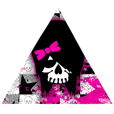 Scene Kid Girl Skull Wooden Puzzle Triangle from ArtsNow.com Front