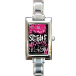 Scene Queen Rectangle Italian Charm Watch