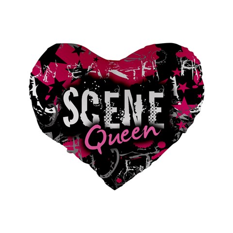 Scene Queen Standard 16  Premium Flano Heart Shape Cushion  from ArtsNow.com Back