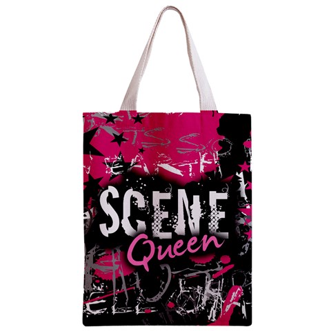 Scene Queen Zipper Classic Tote Bag from ArtsNow.com Back