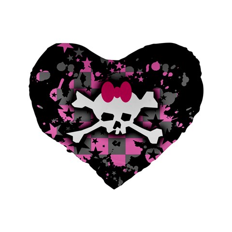 Scene Skull Splatter Standard 16  Premium Flano Heart Shape Cushion  from ArtsNow.com Back