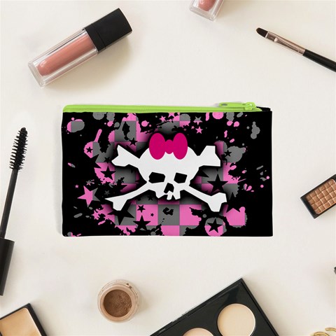 Scene Skull Splatter Cosmetic Bag (XS) from ArtsNow.com Back