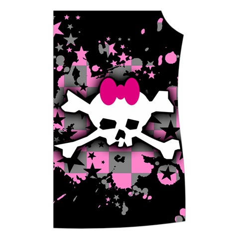 Scene Skull Splatter Women s Button Up Vest from ArtsNow.com Front Left