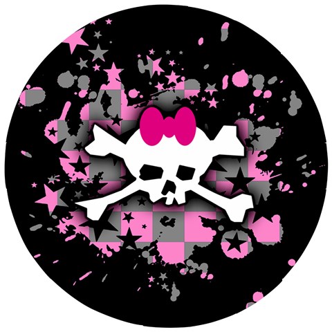 Scene Skull Splatter Wooden Puzzle Round from ArtsNow.com Front