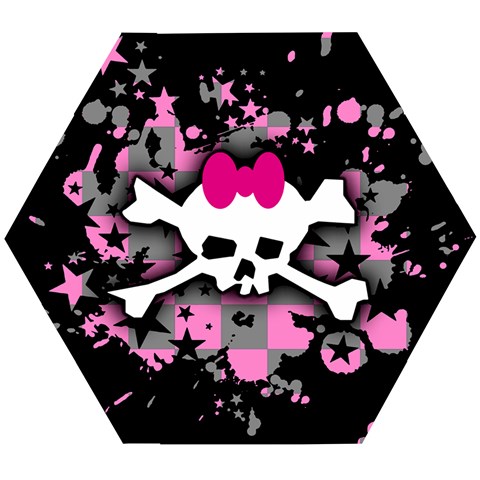 Scene Skull Splatter Wooden Puzzle Hexagon from ArtsNow.com Front