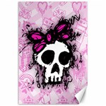 Sketched Skull Princess Canvas 24  x 36 