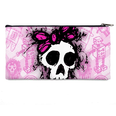 Sketched Skull Princess Pencil Case from ArtsNow.com Back