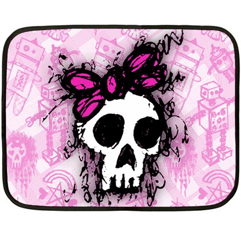 Sketched Skull Princess Double Sided Fleece Blanket (Mini) from ArtsNow.com 35 x27  Blanket Back