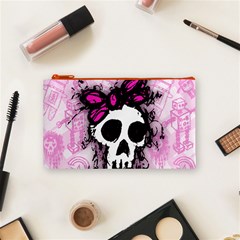 Sketched Skull Princess Cosmetic Bag (Small) from ArtsNow.com Front