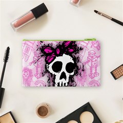 Sketched Skull Princess Cosmetic Bag (Small) from ArtsNow.com Back