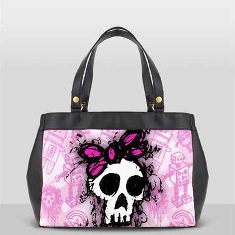 Sketched Skull Princess Oversize Office Handbag (2 Sides) from ArtsNow.com Back