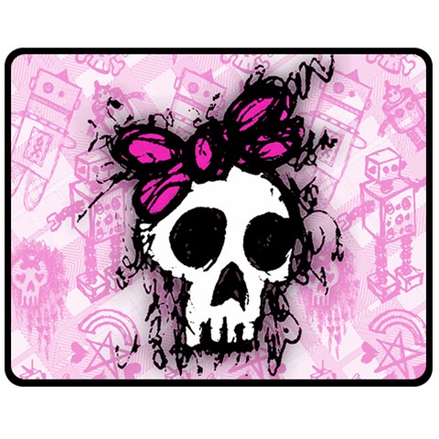 Sketched Skull Princess Fleece Blanket (Medium) from ArtsNow.com 60 x50  Blanket Front