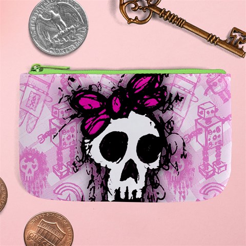 Sketched Skull Princess Large Coin Purse from ArtsNow.com Front