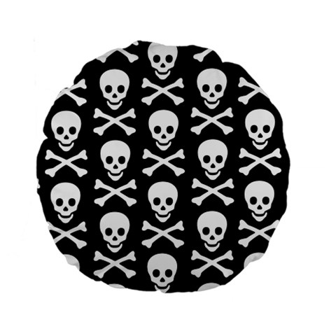 Skull and Crossbones Standard 15  Premium Round Cushion  from ArtsNow.com Back