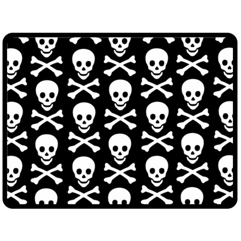 Skull and Crossbones Double Sided Fleece Blanket (Large) from ArtsNow.com 80 x60  Blanket Back