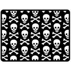 Skull and Crossbones Double Sided Fleece Blanket (Large) from ArtsNow.com 80 x60  Blanket Back